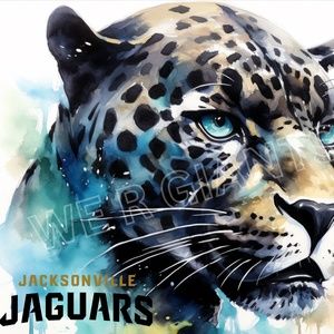 Jacksonville Jaguars Poster/Print 14x11 NFL Football  Wall Art | NFL Wall Decor